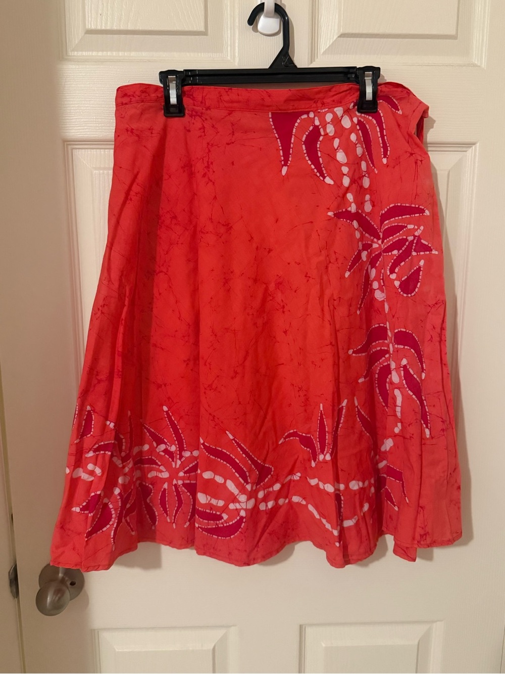 Coral Caribelle Batik wrap skirt